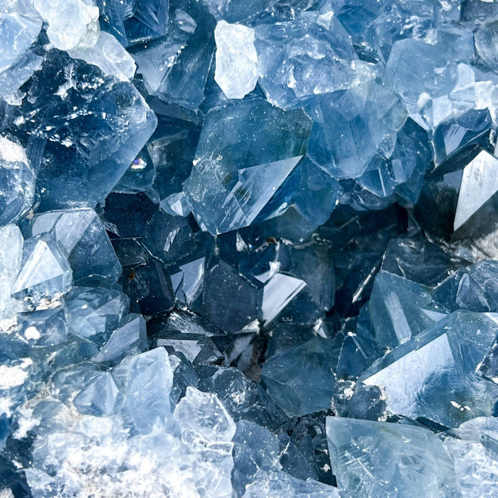 Coelestin Unikat 3,2 Kg - SoulGlow - balance, blau, Coelestin