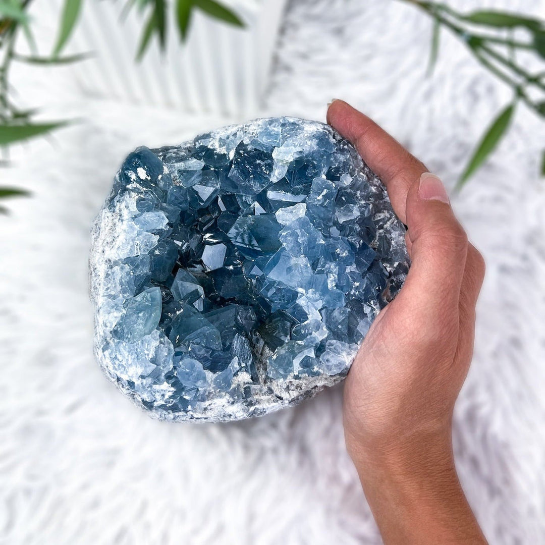 Coelestin Unikat 3,2 Kg - SoulGlow - balance, blau, Coelestin