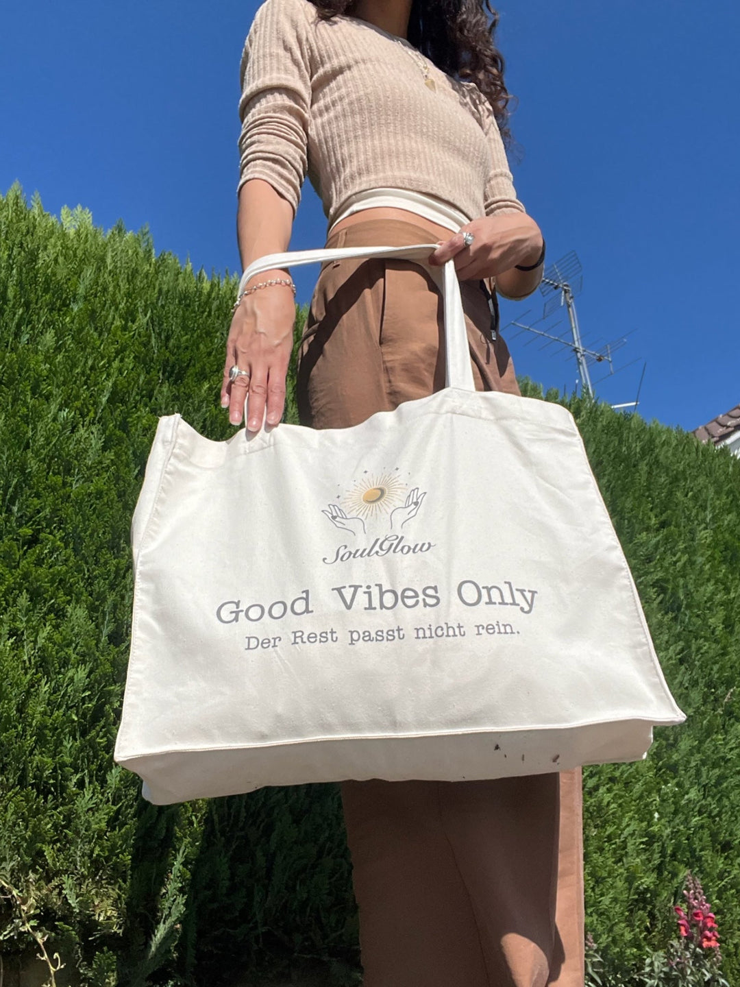 Good Vibes Only - Organic Shopping - Bag - SoulGlow - Englisch, Organic Shopping - Bag, recycelte