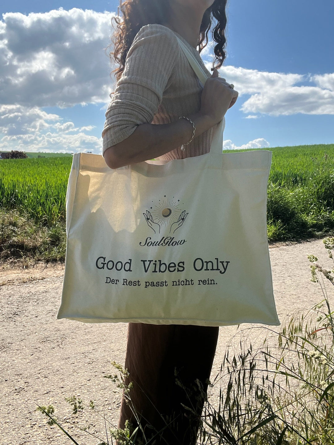 Good Vibes Only - Organic Shopping - Bag - SoulGlow - Englisch, Organic Shopping - Bag, recycelte