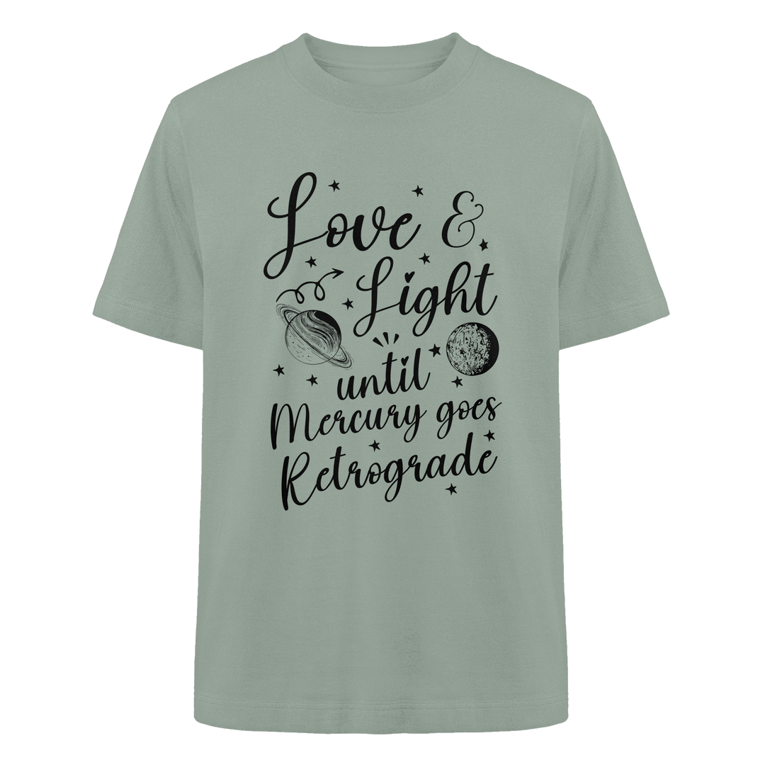 Love & Light - Heavy Oversized Organic Unisex Shirt - SoulGlow - Astrologie, Bio - Baumwolle, Heavy Oversized Organic Shirt