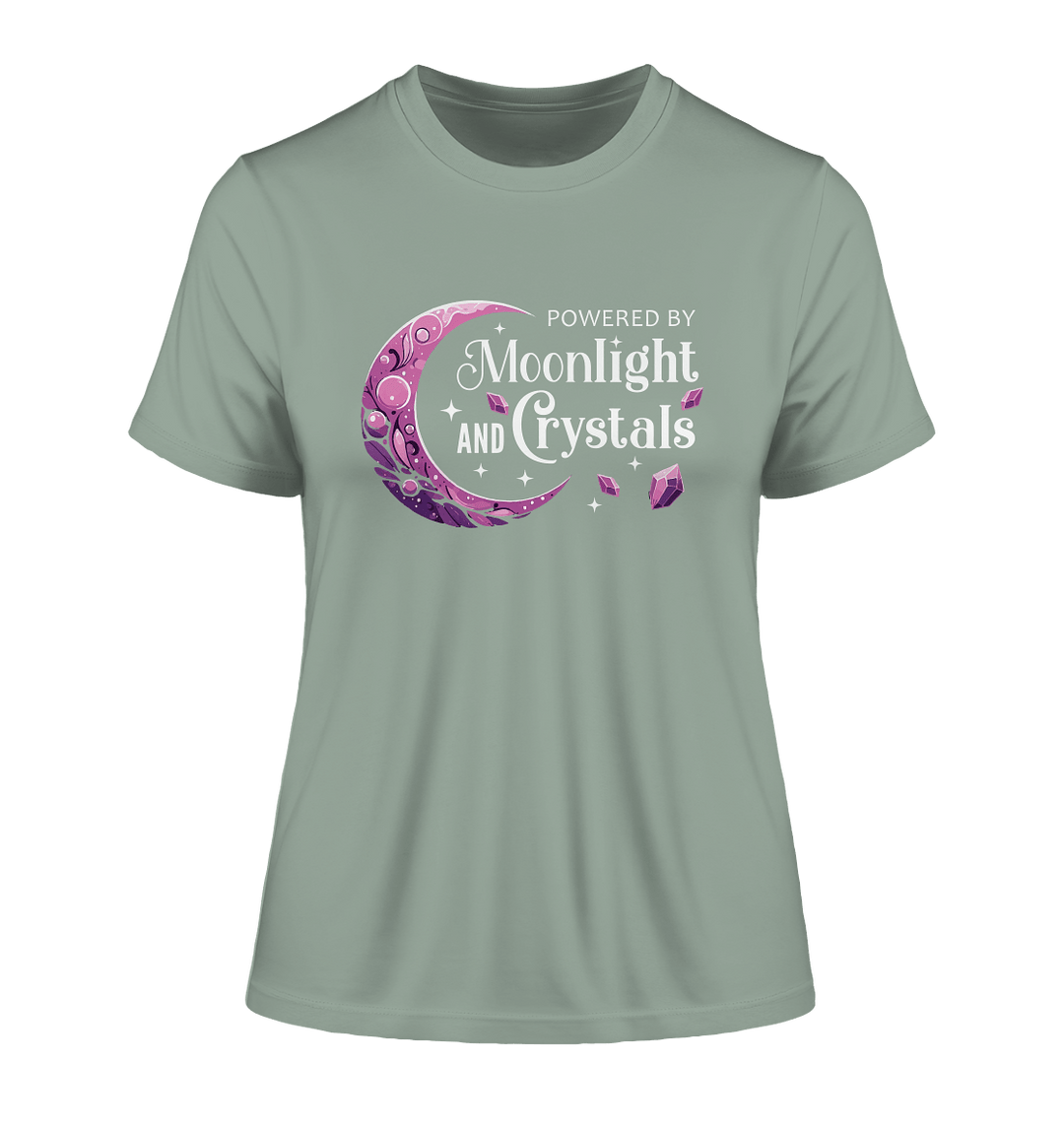 Moonlight and Crystals - Fitted Ladies Organic Shirt - SoulGlow - Englisch, Fitted Ladies Organic Shirt, Kleidung