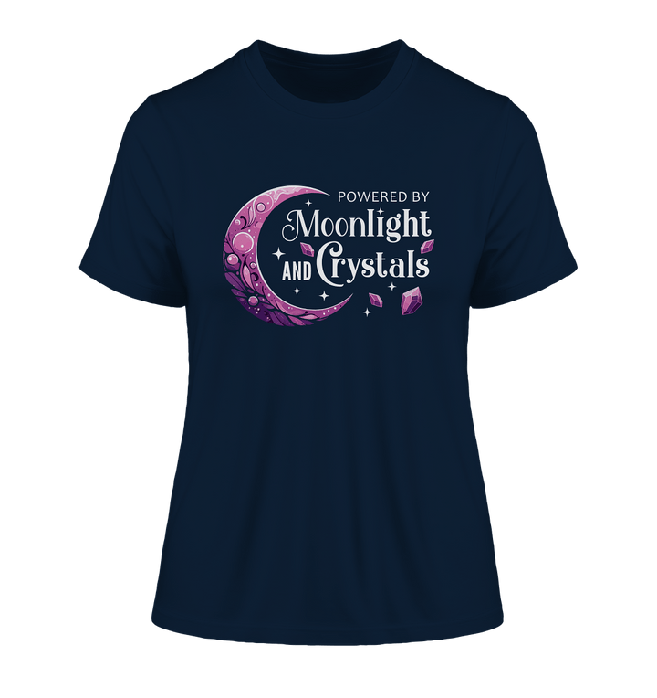 Moonlight and Crystals - Fitted Ladies Organic Shirt - SoulGlow - Englisch, Fitted Ladies Organic Shirt, Kleidung