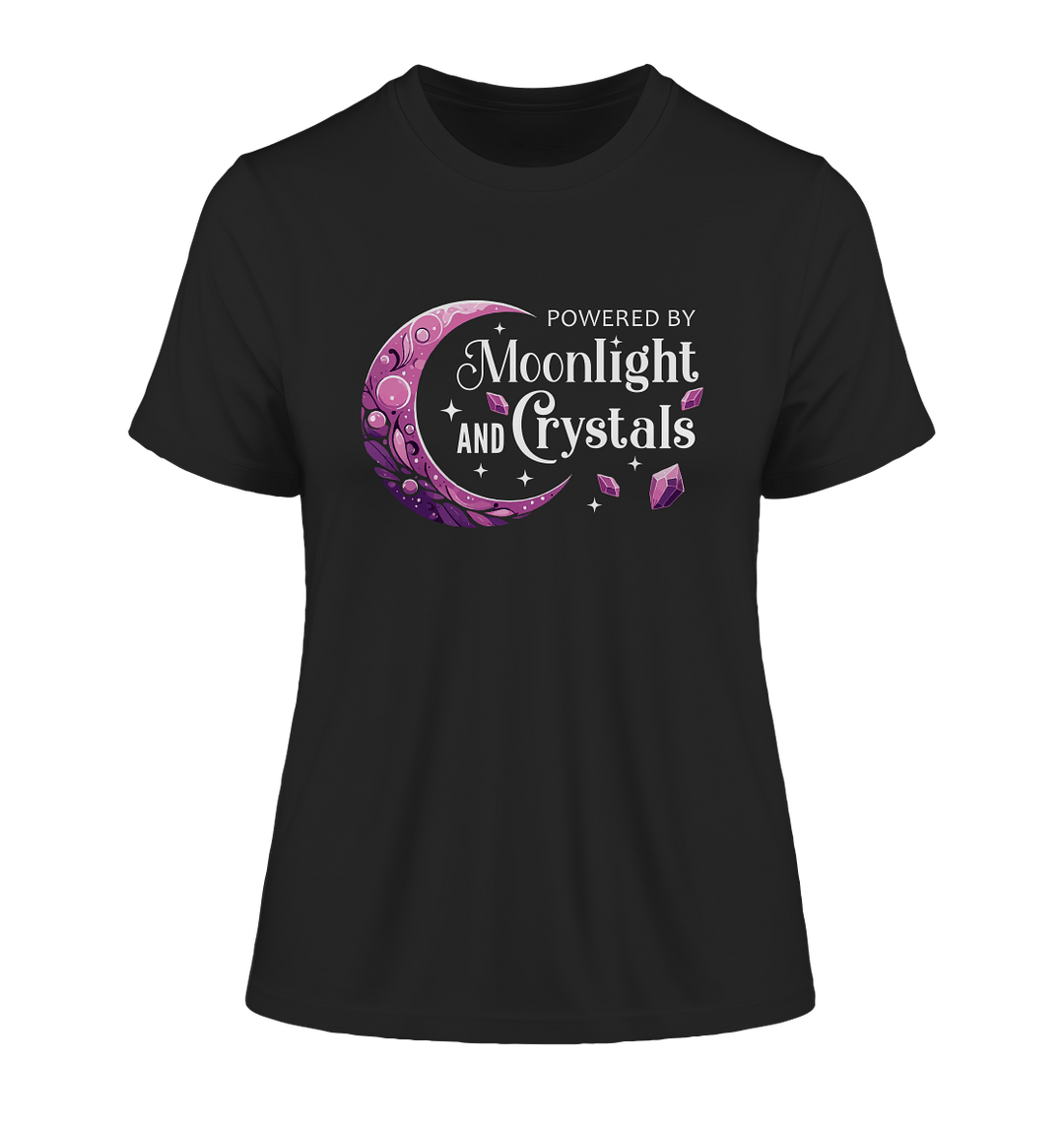 Moonlight and Crystals - Fitted Ladies Organic Shirt - SoulGlow - Englisch, Fitted Ladies Organic Shirt, Kleidung