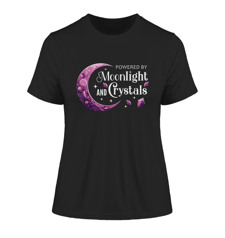 Moonlight and Crystals - Fitted Ladies Organic Shirt - SoulGlow - Englisch, Fitted Ladies Organic Shirt, Kleidung