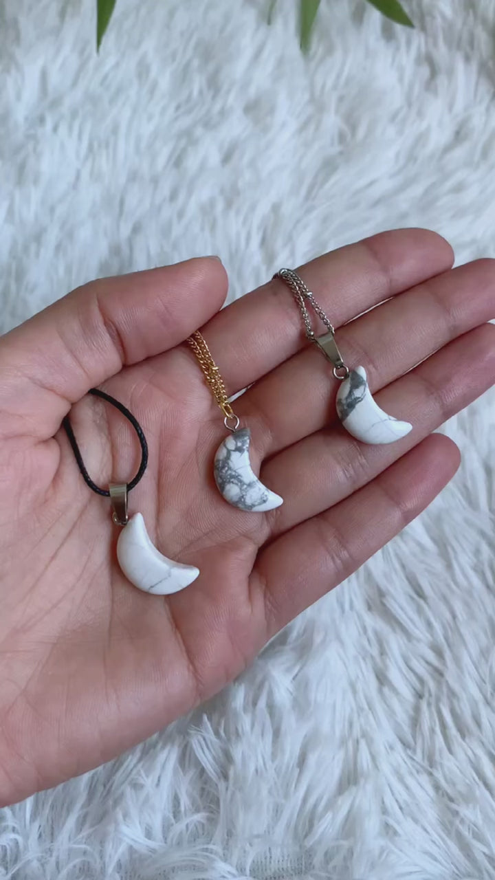 Video Magnesit Mond Anhänger - SoulGlow - Anhänger, Anhänger mit Öse, balance