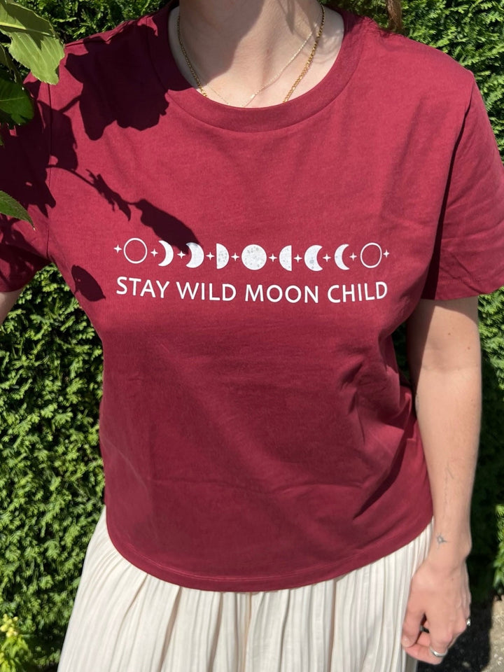 Stay Wild Moon Child - Ladies Organic Shirt - SoulGlow - Bio - Baumwolle, Kleidung, Ladies Organic Shirt