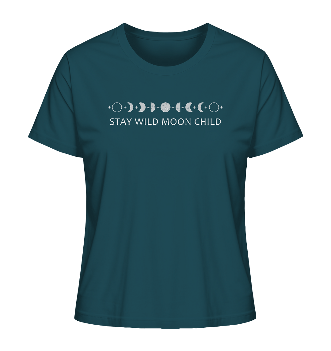 Stay Wild Moon Child - Ladies Organic Shirt - SoulGlow - Bio - Baumwolle, Kleidung, Ladies Organic Shirt