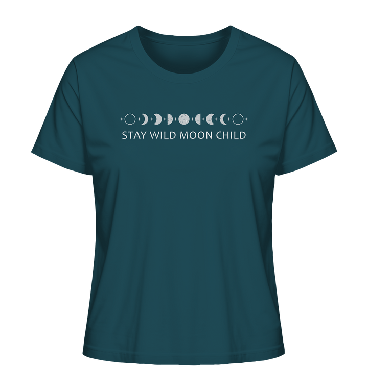 Stay Wild Moon Child - Ladies Organic Shirt - SoulGlow - Bio - Baumwolle, Kleidung, Ladies Organic Shirt