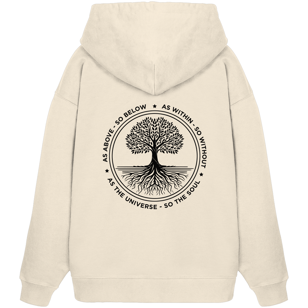 Tree of Life - Organic Oversize Hoodie - SoulGlow - Hoodie, Kleidung, Lebensbaum