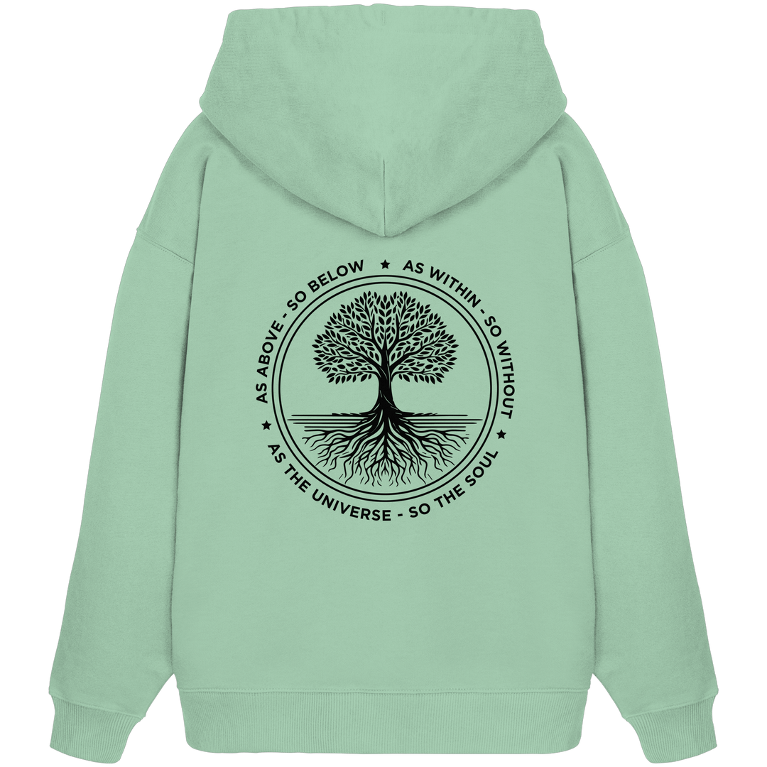 Tree of Life - Organic Oversize Hoodie - SoulGlow - Hoodie, Kleidung, Lebensbaum