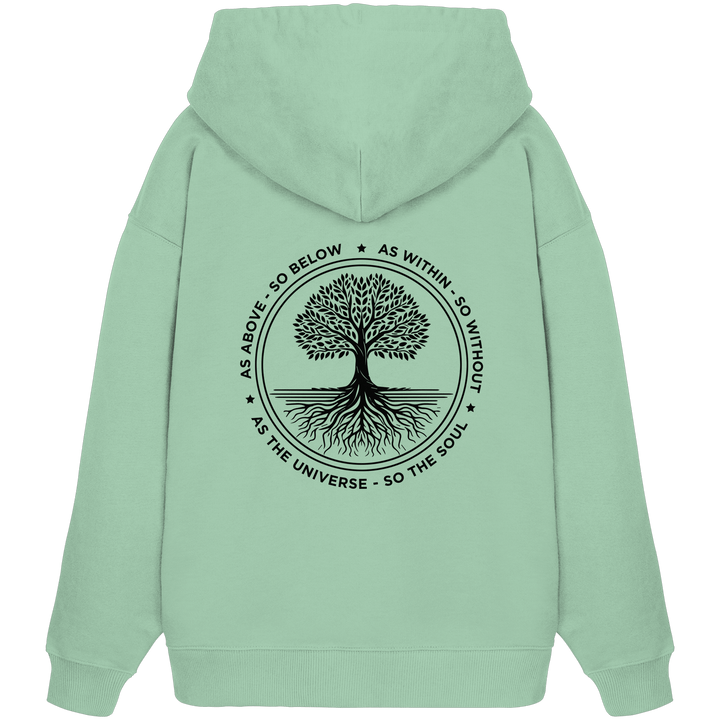 Tree of Life - Organic Oversize Hoodie - SoulGlow - Hoodie, Kleidung, Lebensbaum