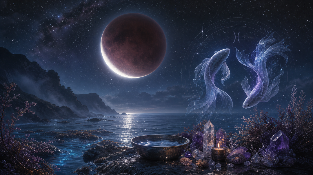 Vollmond in den Fischen & Mondfinsternis am 28.08.26 Banner