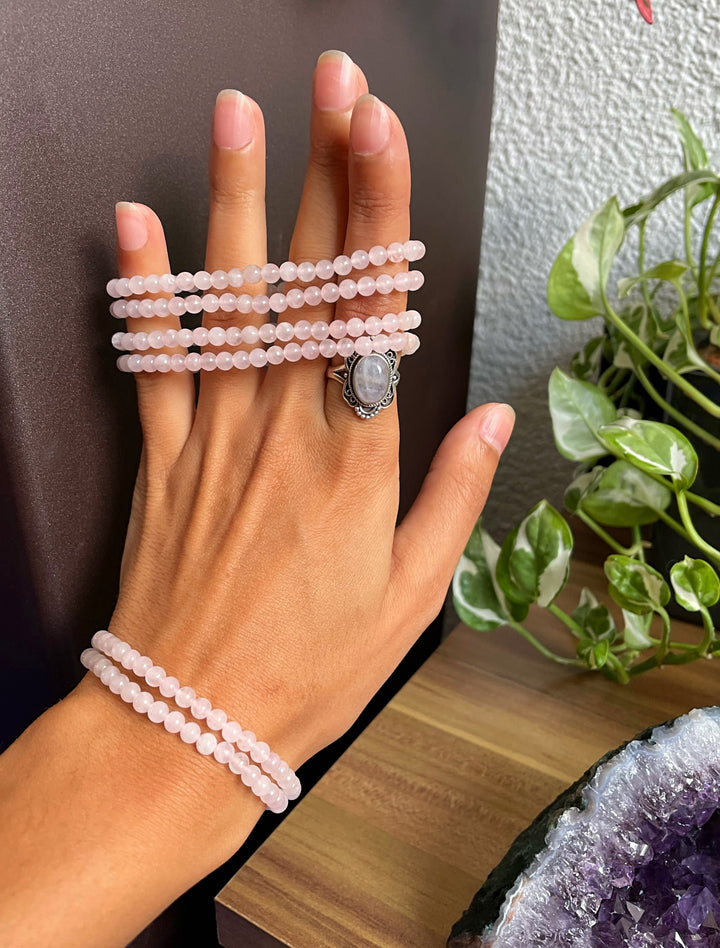 Rosenquarz Armband - SoulGlow - Armband, balance, Kugel Armband