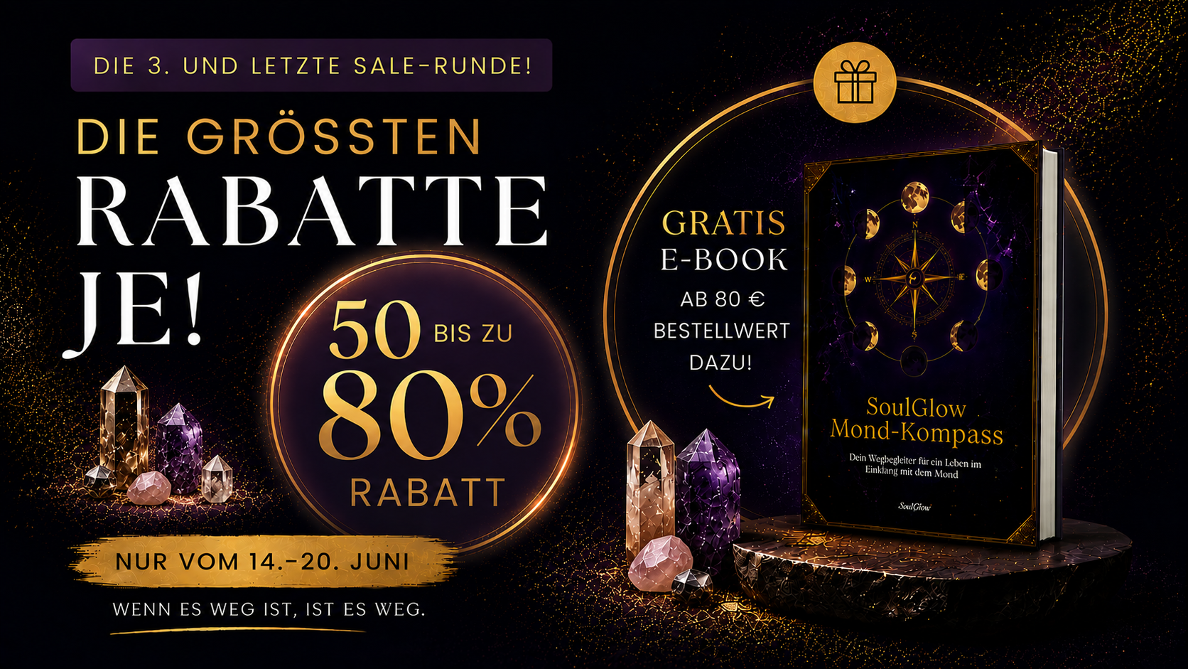 Letzte Sale Runde SoulGlow - 50 bis 80% Rabatt