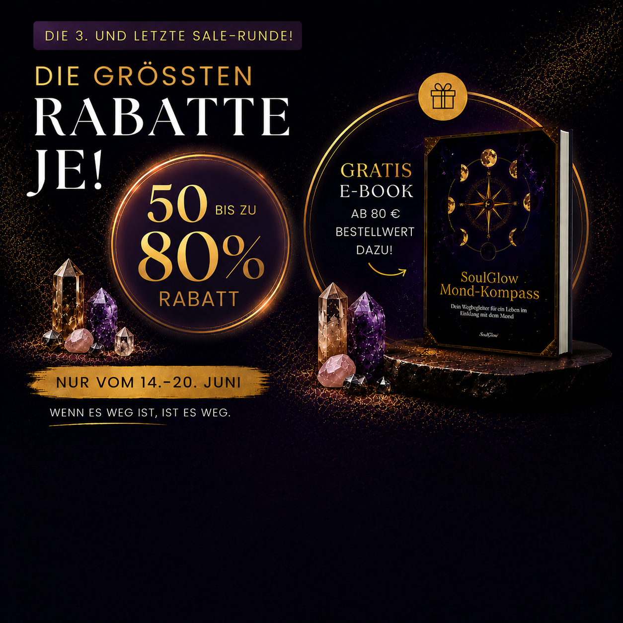 Letzte Sale Runde SoulGlow - 50 bis 80% Rabatt