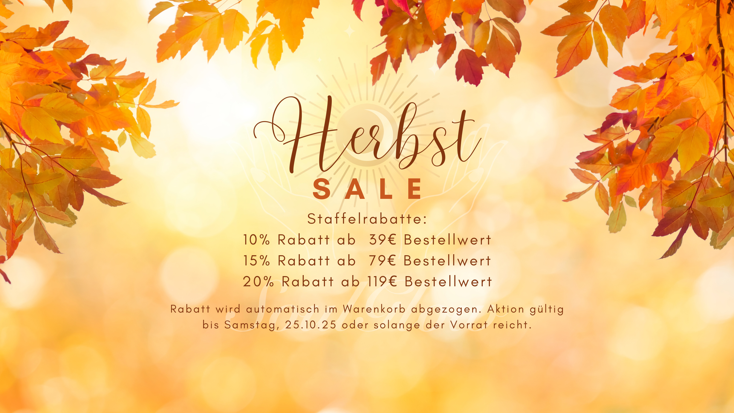 SoulGlow Herbst Sale 2025 Banner