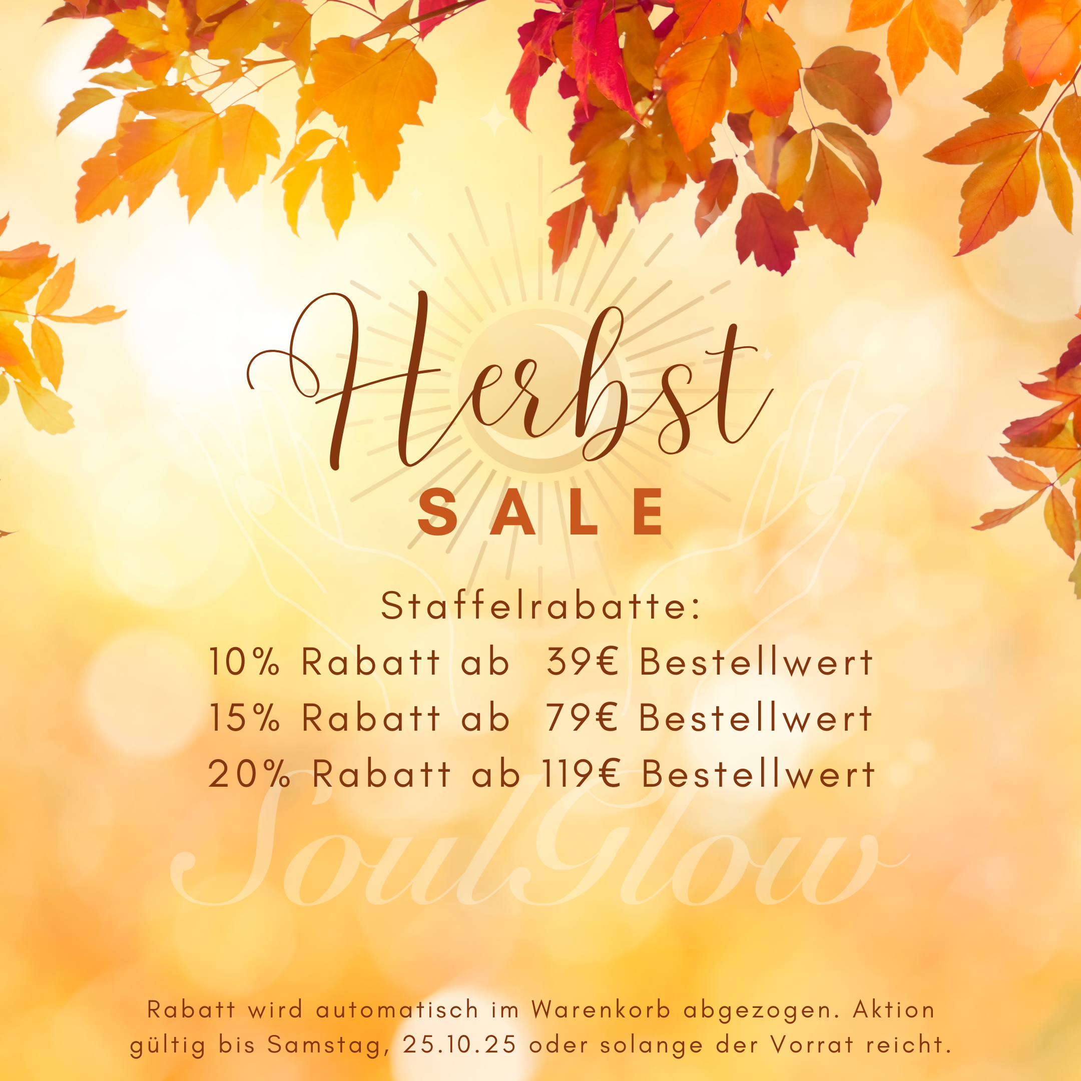 SoulGlow Herbst Sale 2025 Mobile Banner