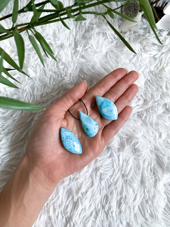 Larimar Anhänger - SoulGlow - Anhänger, balance, blau