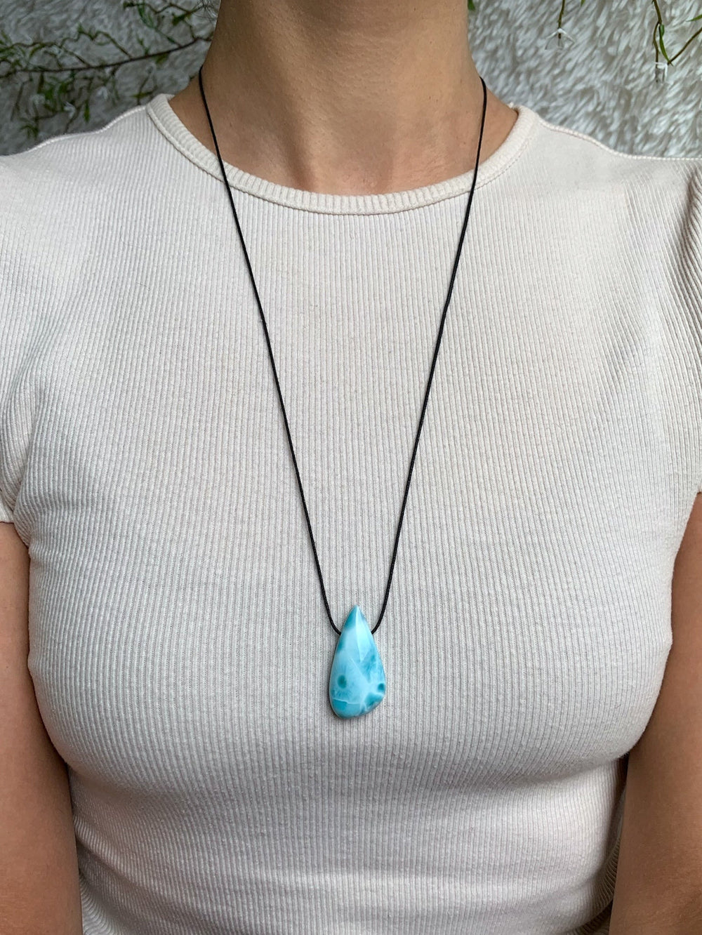 Larimar Anhänger - SoulGlow - Anhänger, balance, blau