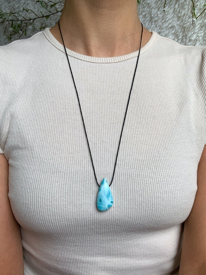 Larimar Anhänger - SoulGlow - Anhänger, balance, blau