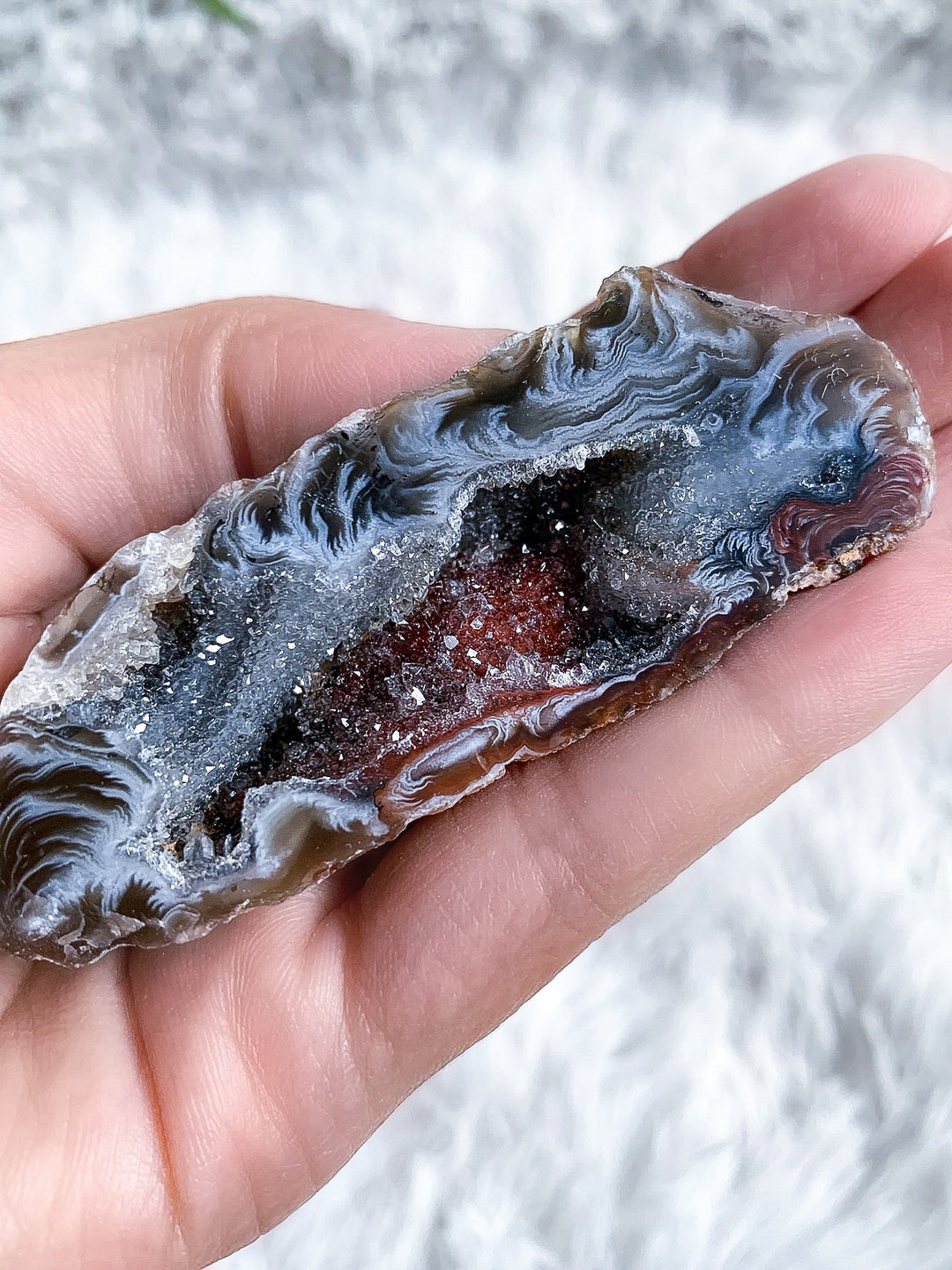 Achat Geode, Glücksgeode - SoulGlow - achat, Achat Geode, balance