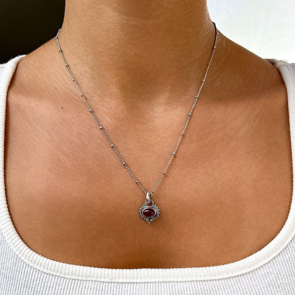 Amethyst Boho Anhänger aus 925 Silber - SoulGlow - 925er Silber, Amethyst, Anhänger mit Öse