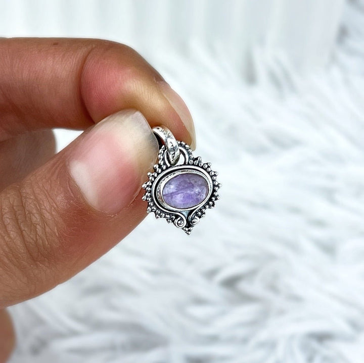 Amethyst Boho Anhänger aus 925 Silber - SoulGlow - 925er Silber, Amethyst, Anhänger mit Öse
