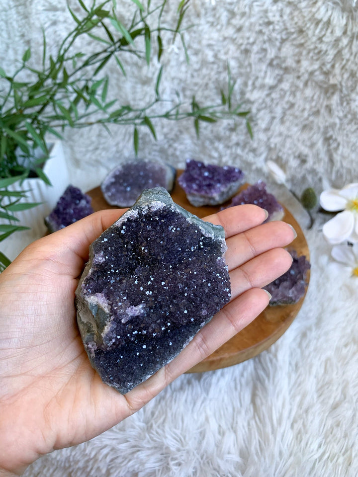 Amethyst Drusenstück S - XL - SoulGlow - Amethyst, Aufladung, balance