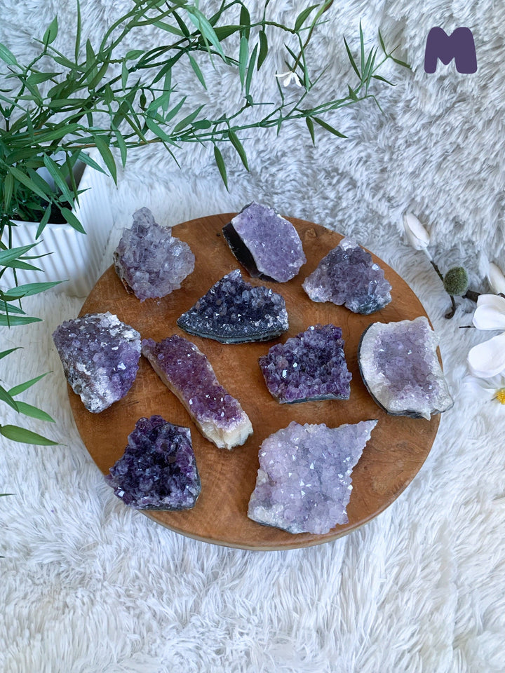 Amethyst Drusenstück S - XL - SoulGlow - Amethyst, Aufladung, balance