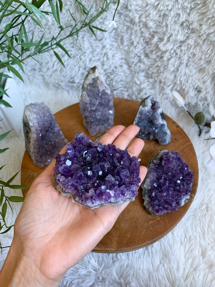 Amethyst Drusenstück S - XL - SoulGlow - Amethyst, Aufladung, balance