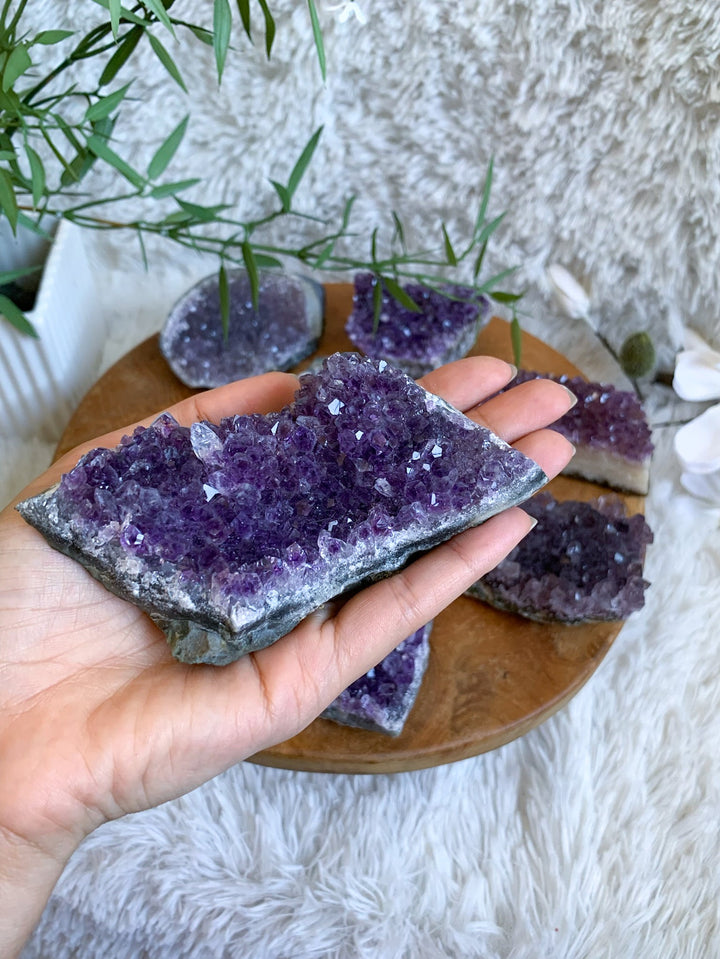 Amethyst Drusenstück S - XL - SoulGlow - Amethyst, Aufladung, balance