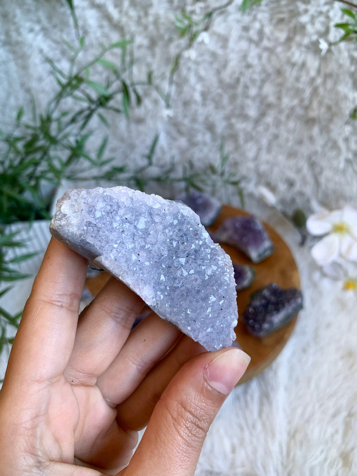 Amethyst Drusenstück S - XL - SoulGlow - Amethyst, Aufladung, balance