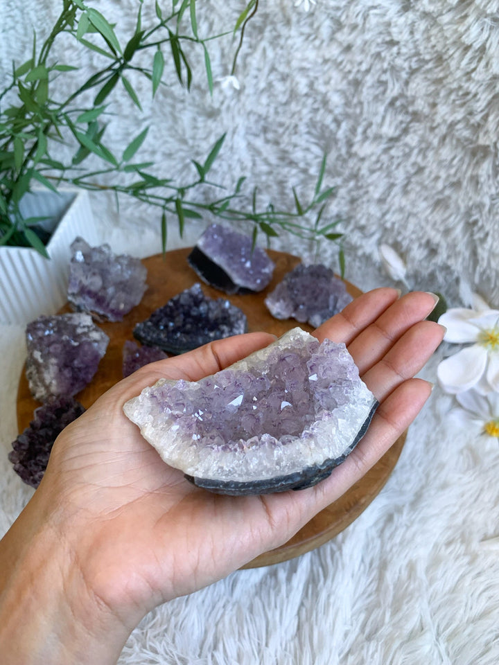 Amethyst Drusenstück S - XL - SoulGlow - Amethyst, Aufladung, balance