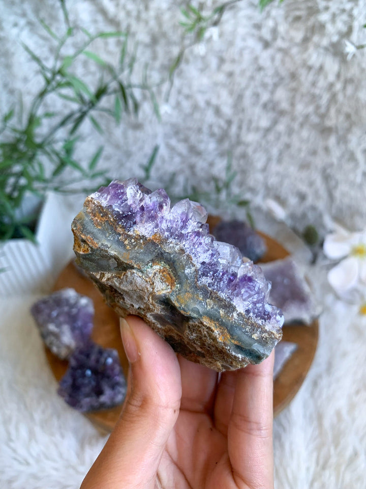 Amethyst Drusenstück S - XL - SoulGlow - Amethyst, Aufladung, balance