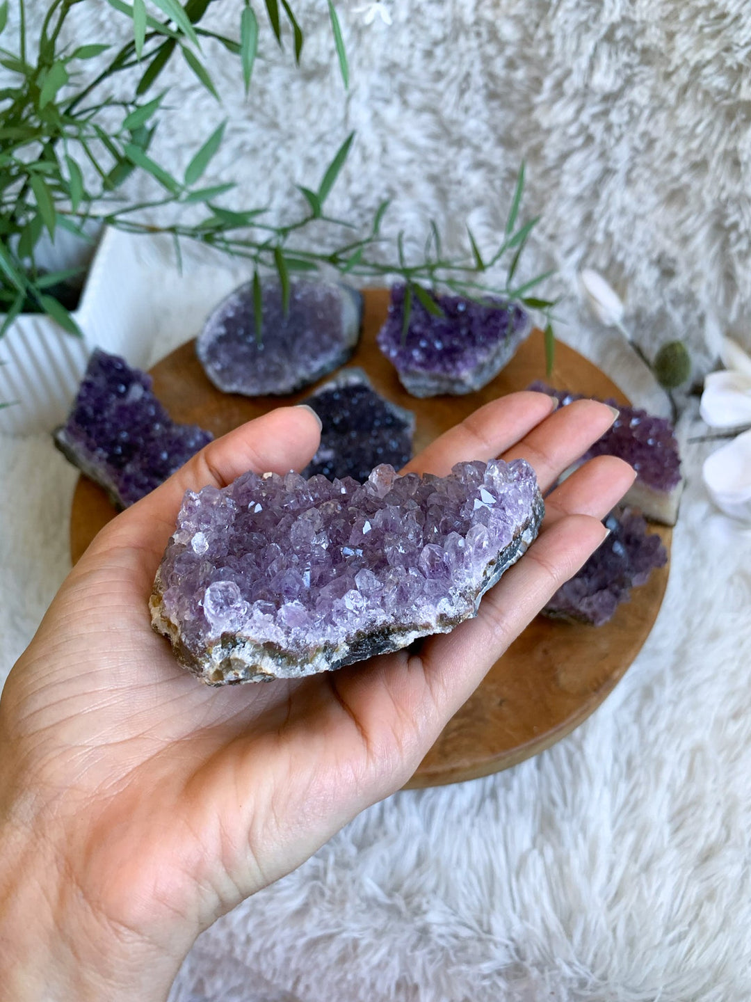 Amethyst Drusenstück S - XL - SoulGlow - Amethyst, Aufladung, balance