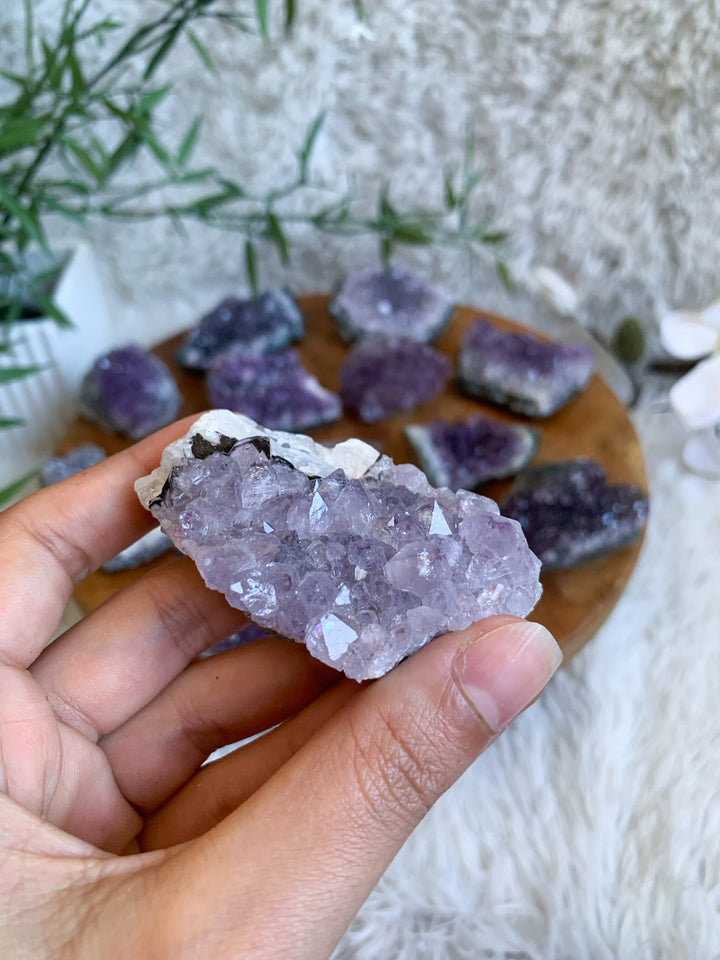 Amethyst Drusenstück S - XL - SoulGlow - Amethyst, Aufladung, balance