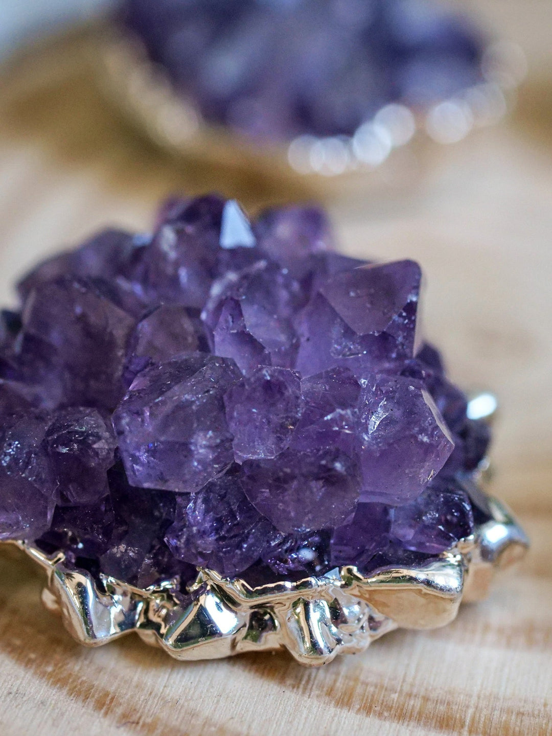 Amethyst Rohkristall Anhänger - SoulGlow - Amethyst, Anhänger mit Öse, balance