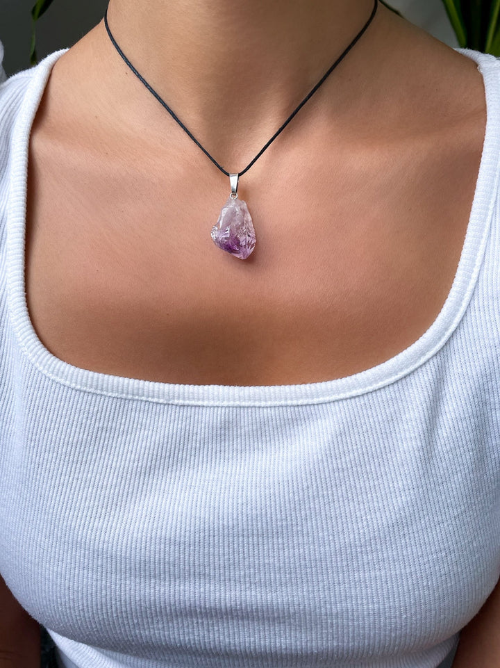 Amethyst Spitzen Anhänger - SoulGlow - Amethyst, Amethyst Spitze, Anhänger mit Öse
