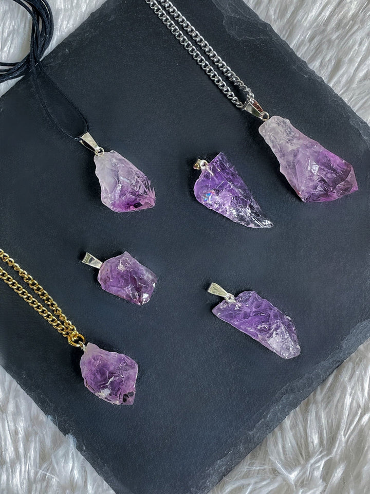 Amethyst Spitzen Anhänger - SoulGlow - Amethyst, Amethyst Spitze, Anhänger mit Öse