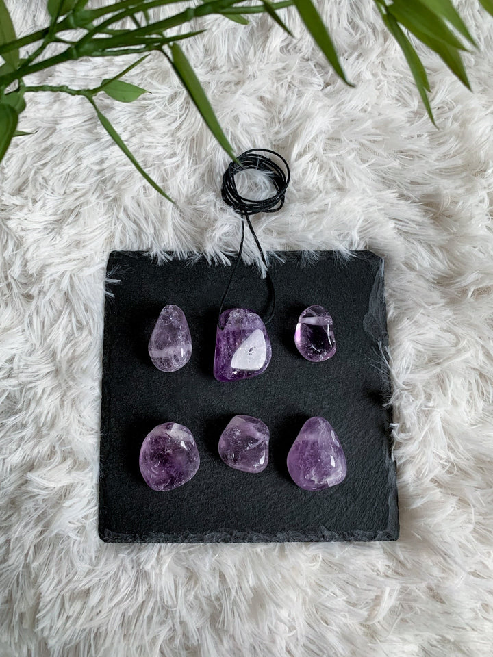 Amethyst Trommelstein Anhänger - SoulGlow - Amethyst, Anhänger, balance