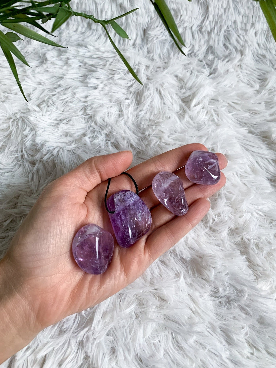 Amethyst Trommelstein Anhänger - SoulGlow - Amethyst, Anhänger, balance