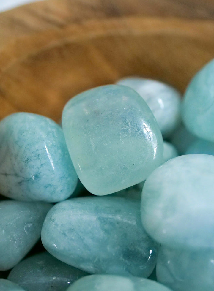 Aquamarin Trommelsteine - SoulGlow - _wf_cus, Aquamarin, balance