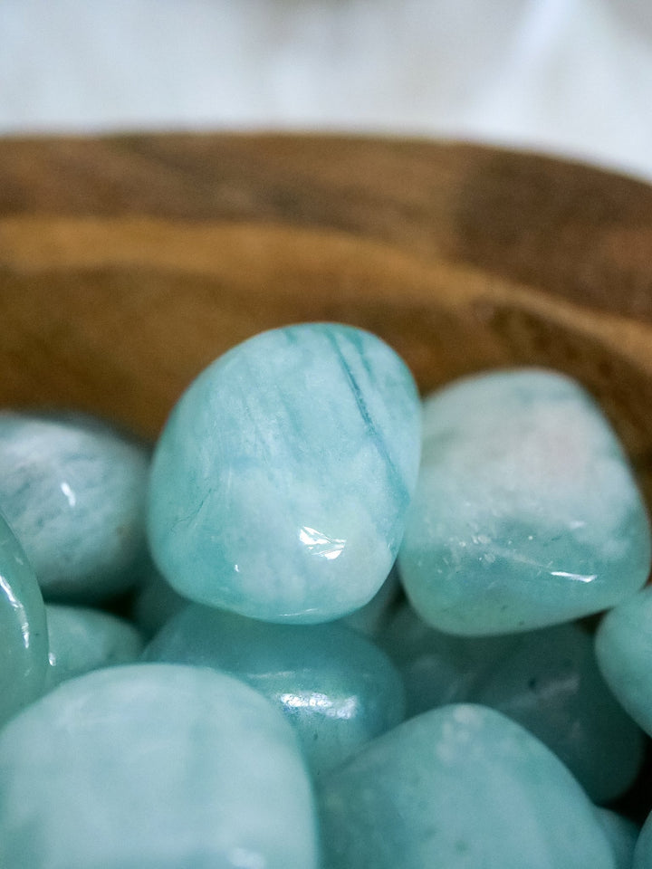Aquamarin Trommelsteine - SoulGlow - _wf_cus, Aquamarin, balance