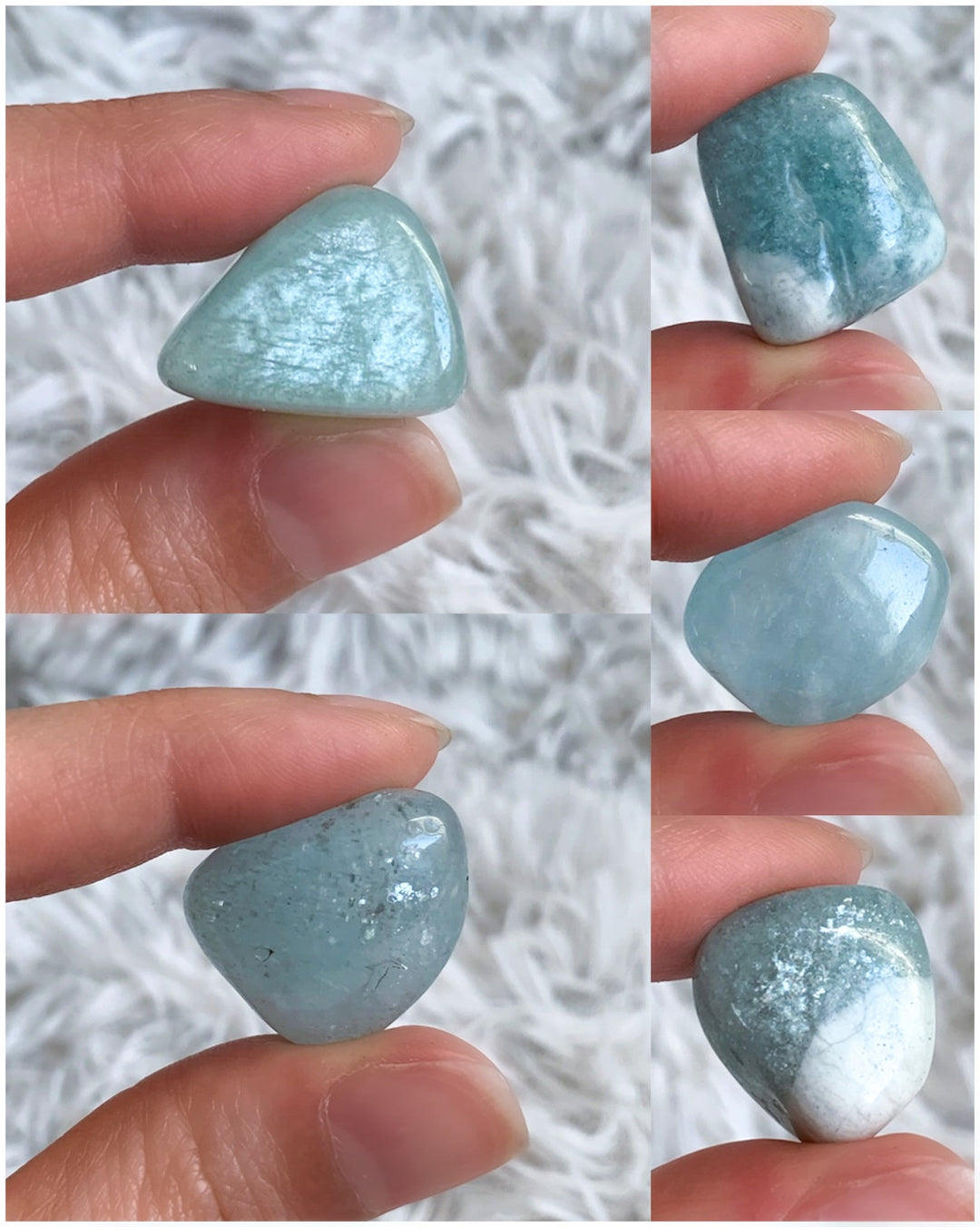 Aquamarin Trommelsteine - SoulGlow - _wf_cus, Aquamarin, balance