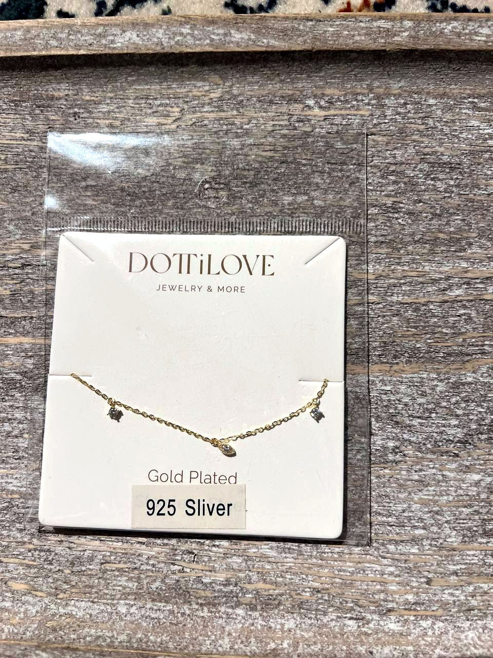 Zartes Armband mit Zirkonia, 925 Silber vergoldet