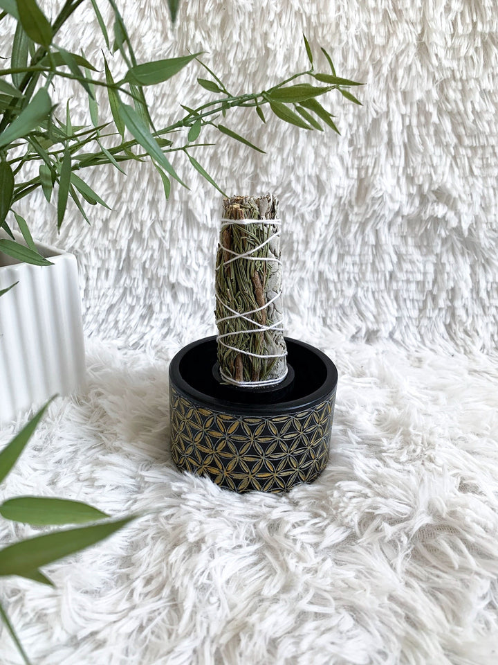 Blume des Lebens Halter für Räucherwerk - SoulGlow - Aura, Blume des Lebens, Deko