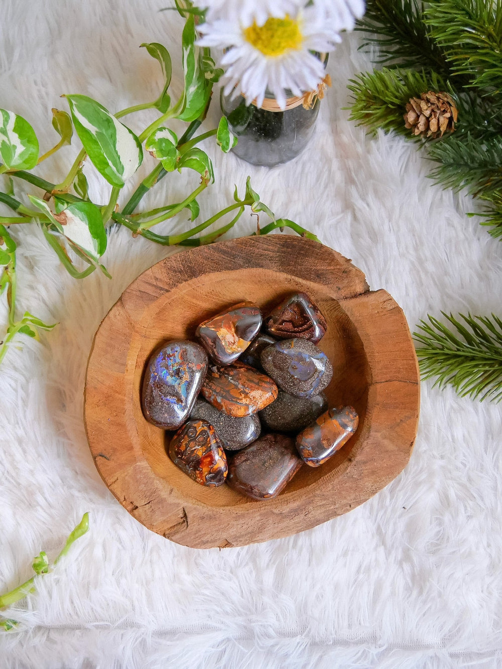 Boulder Opal Trommelsteine - SoulGlow - balance, Boulder Opal, braun