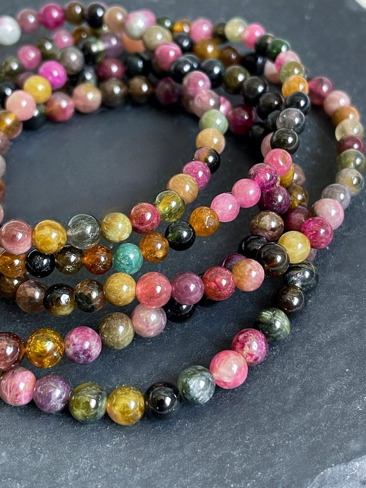 Bunter Turmalin Armband - SoulGlow - Armband, balance, Erholung & Wohlbefinden