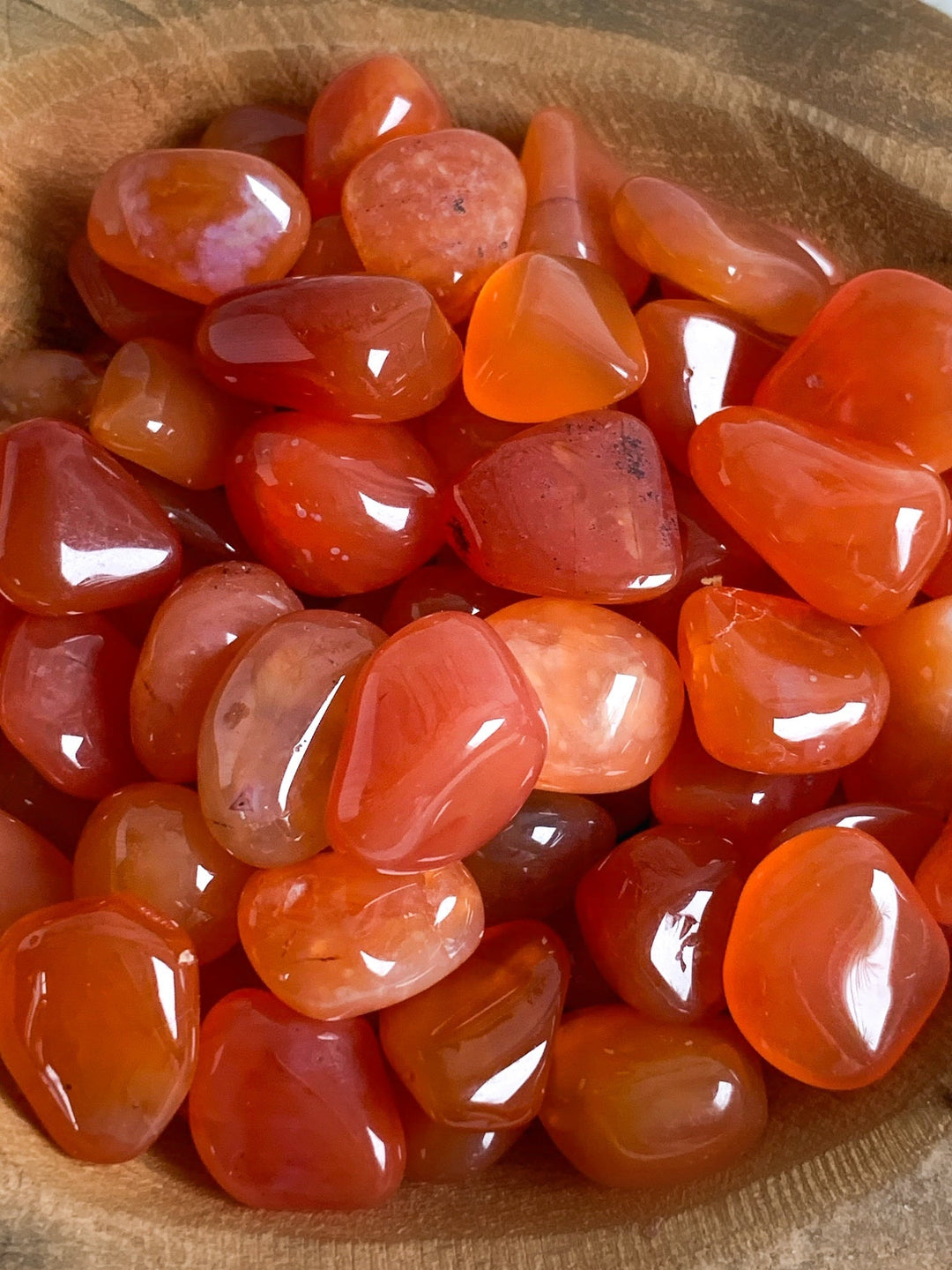Carneol, Karneol Trommelsteine - SoulGlow - _wf_cus, Antrieb, Carneol
